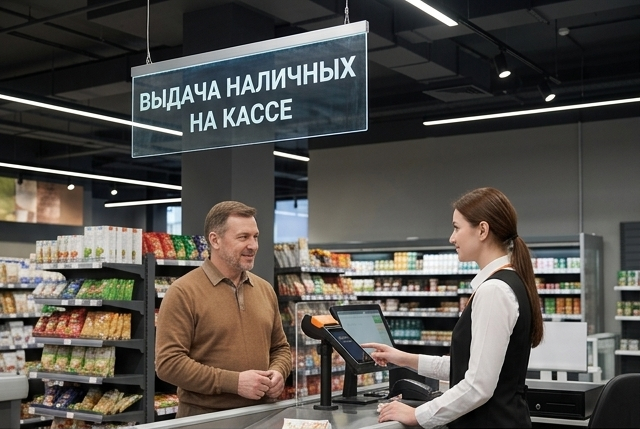 Выдача наличных на кассе (Cash-out)